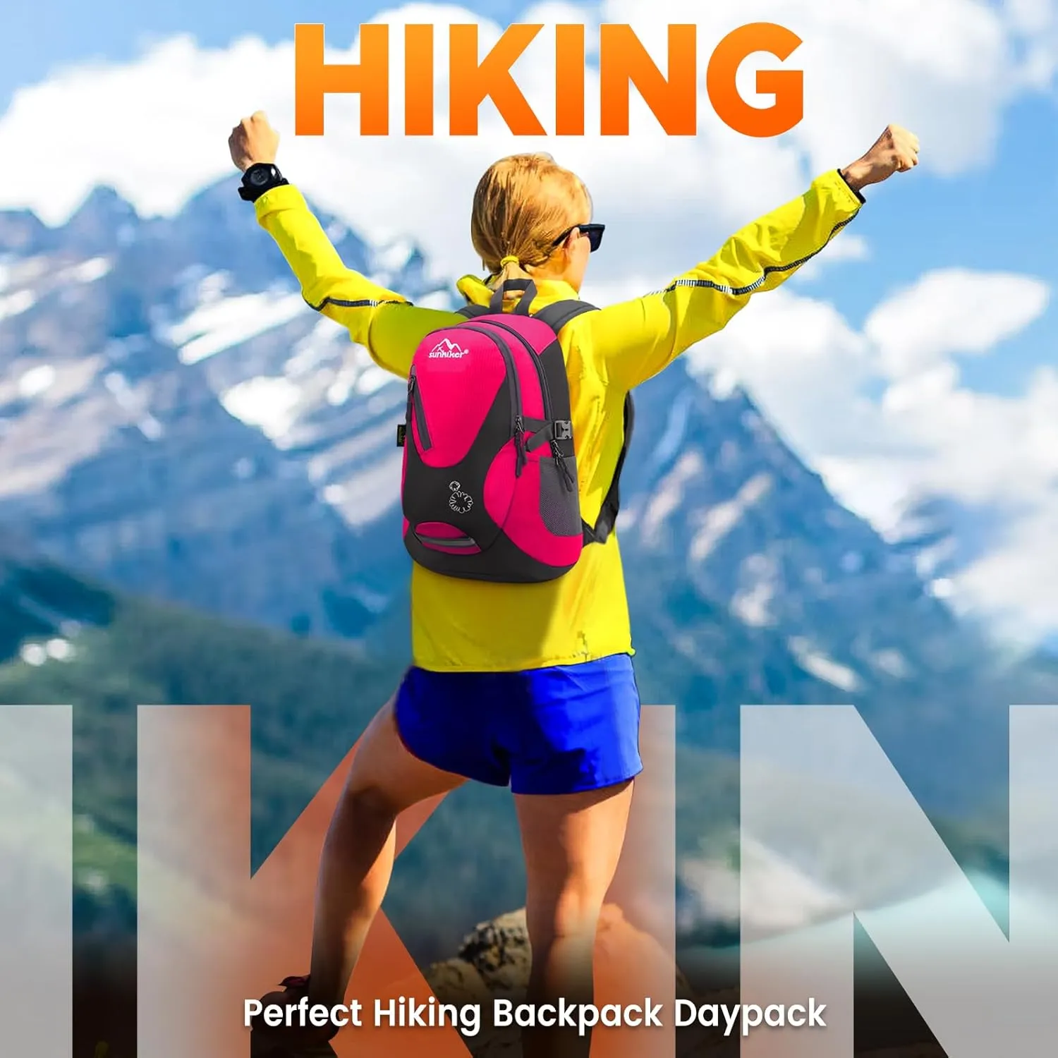 sunhiker Small Cycling Hiking Backpack Water Resistant Travel Backpack Lightweight Daypack M0714