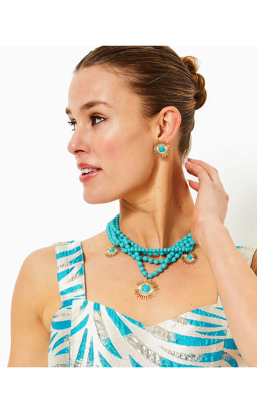 SUNSHINE JUNGLE NECKLACE | BREEZY AQUA
