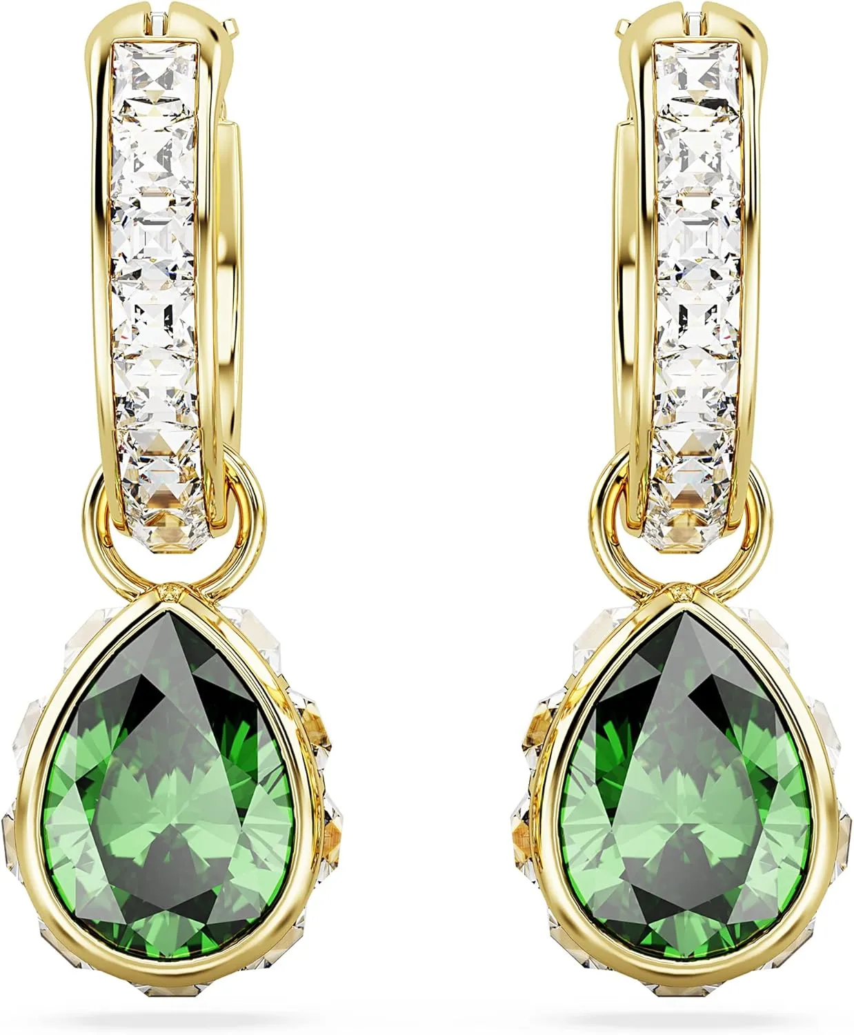 Swarovski Chroma Stud Earring Collection, Rhodium and Gold Tone Finishes, Multi-Color Crystals