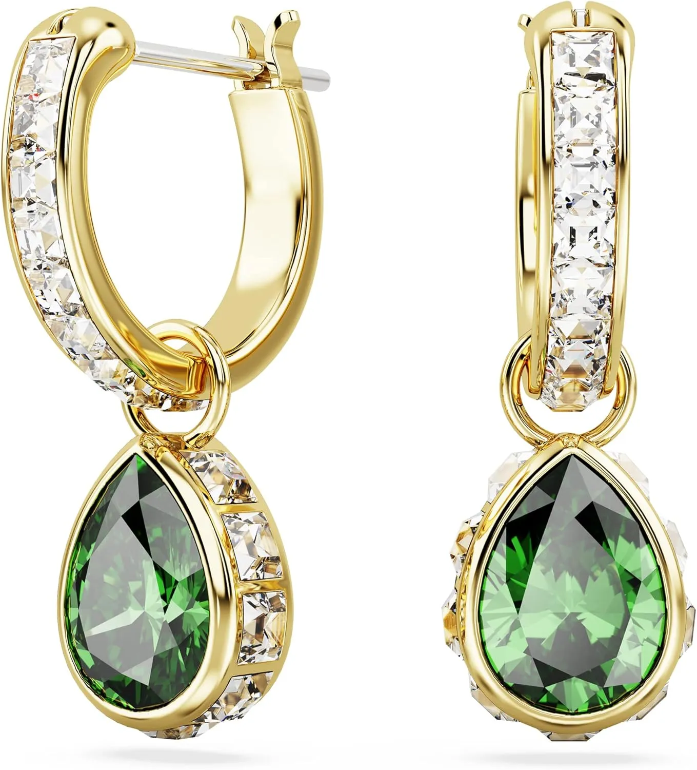Swarovski Chroma Stud Earring Collection, Rhodium and Gold Tone Finishes, Multi-Color Crystals