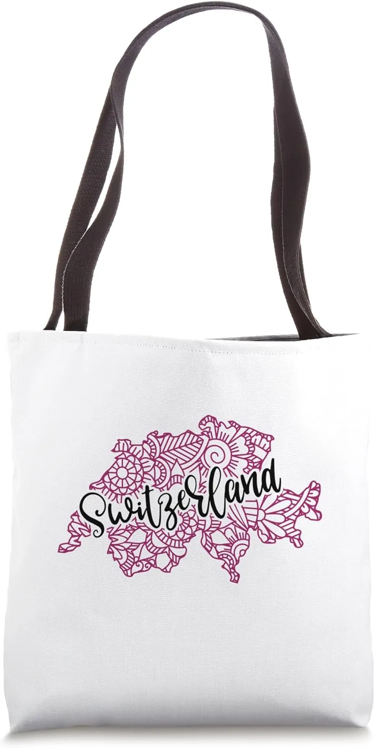 Switzerland Country Mandala Tote Bag