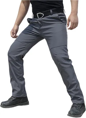 Tactical Pants for Men Flex Ripstop Water Resistant Hiking Pants Slim Fit Quick Dry Waterproof Trousers Multi-Pockets