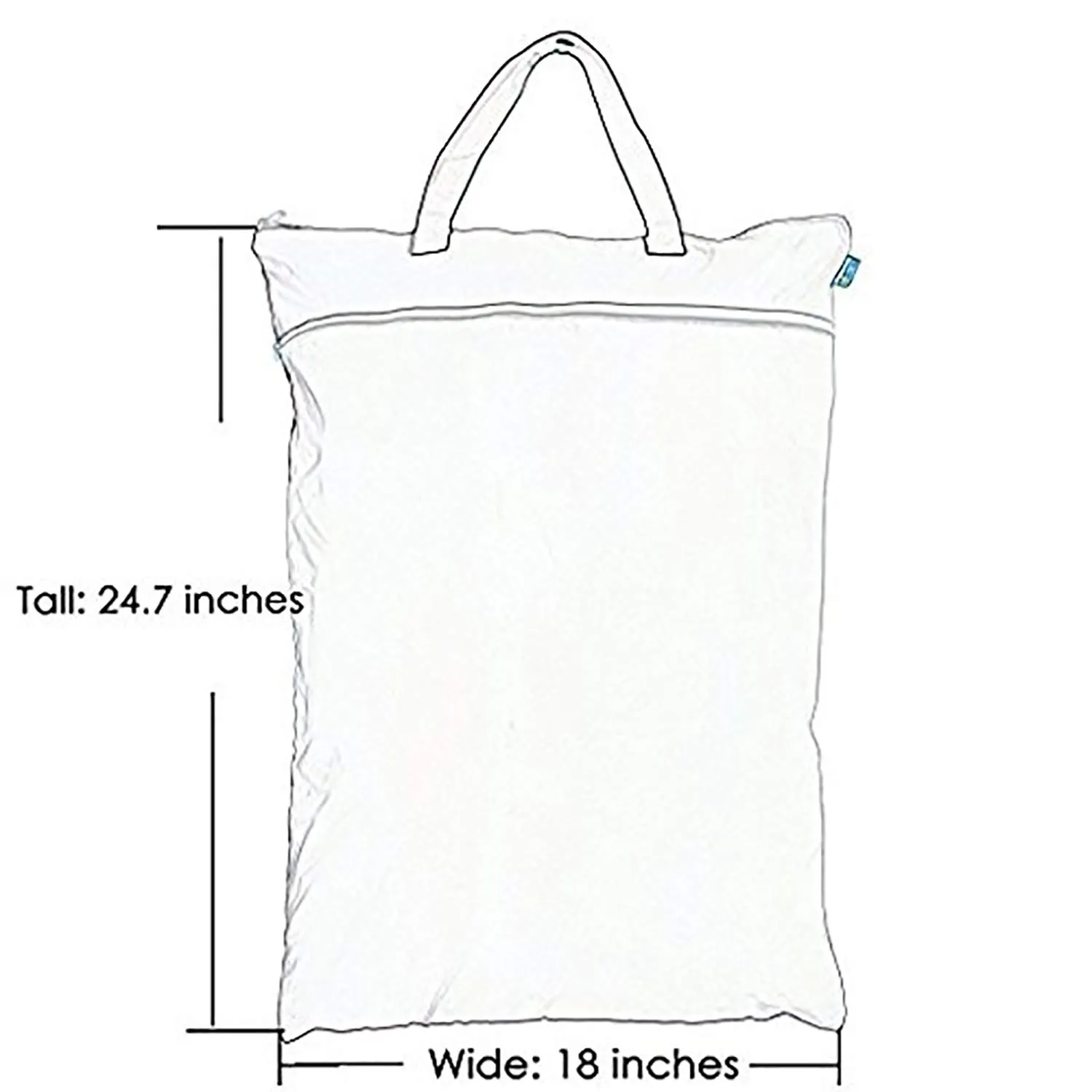 Teamoy Travel Hanging Wet Dry Bag Organizer (24.7 x 18 inches) with Two Compartments for Cloth Diaper, Laundry, Swimsuits and More, Easy to Hang Everywhere (L, Gray Arrow)