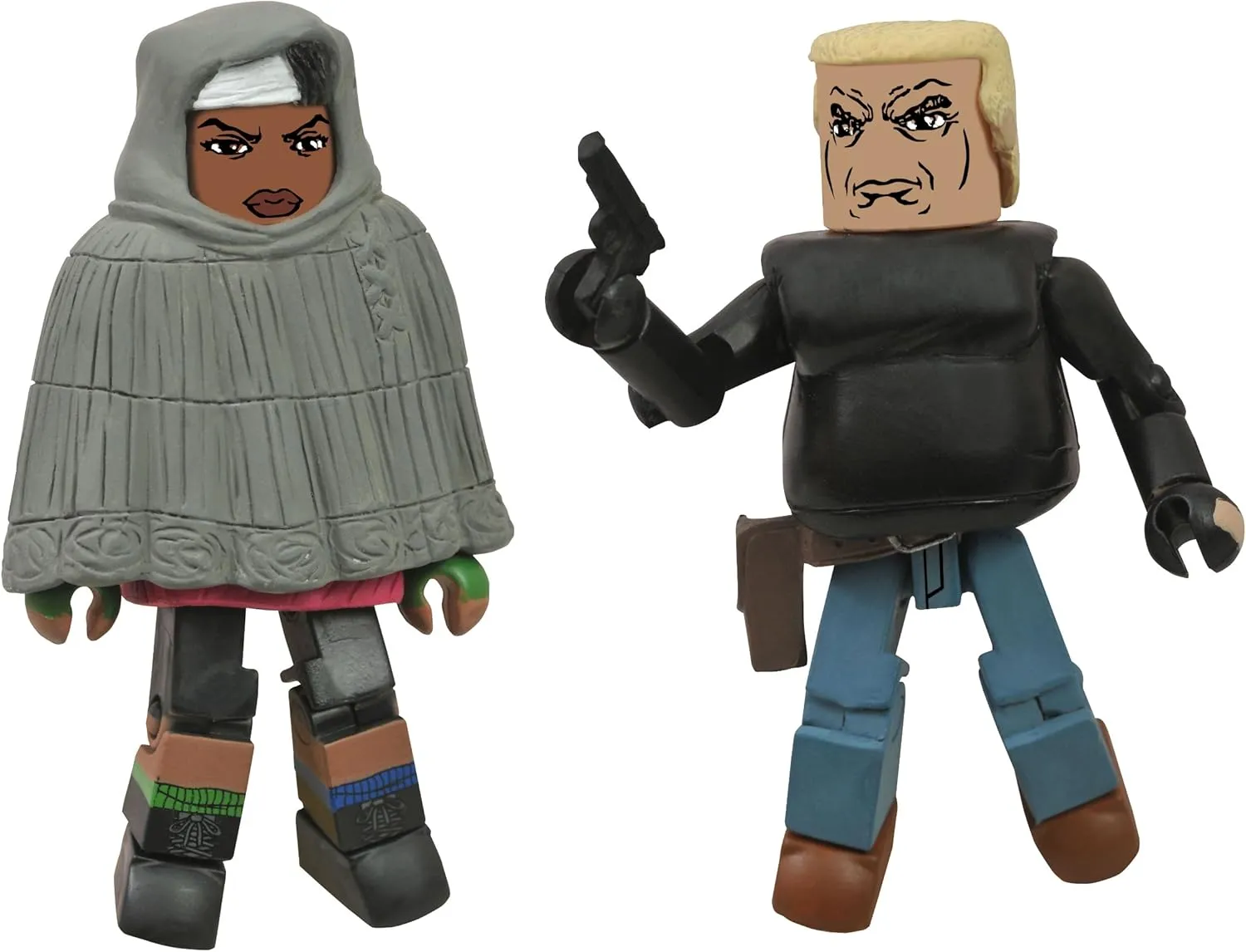 The Walking Dead Minimates: Series 4 Hooded Michonne and Gabe Action Figure 2-Pack