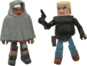 The Walking Dead Minimates: Series 4 Hooded Michonne and Gabe Action Figure 2-Pack