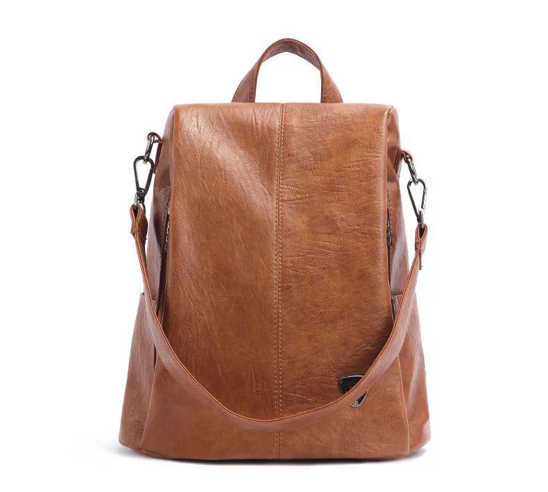 Theft Women's Backpack Streamlined Local shipping Leather Anti