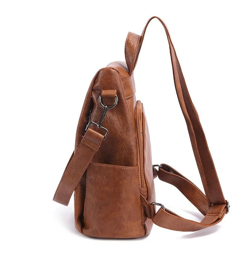 Theft Women's Backpack Streamlined Local shipping Leather Anti