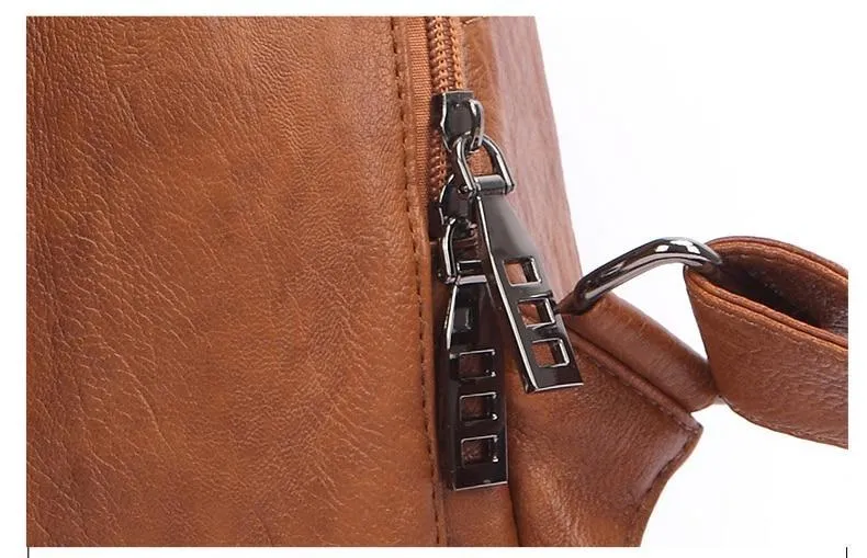 Theft Women's Backpack Streamlined Local shipping Leather Anti