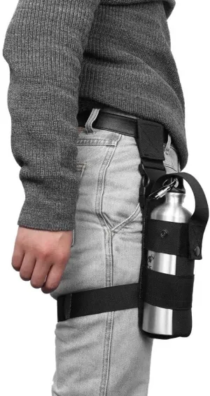 Thigh Pepper Spray Bag, Spray Holster Adjustable Water Sleeve Bag Bottle Holder Open Top Drop Leg Fire Extinguisher Holder for Left/Right Leg