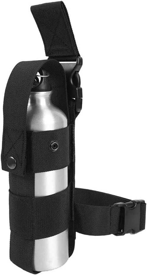 Thigh Pepper Spray Bag, Spray Holster Adjustable Water Sleeve Bag Bottle Holder Open Top Drop Leg Fire Extinguisher Holder for Left/Right Leg