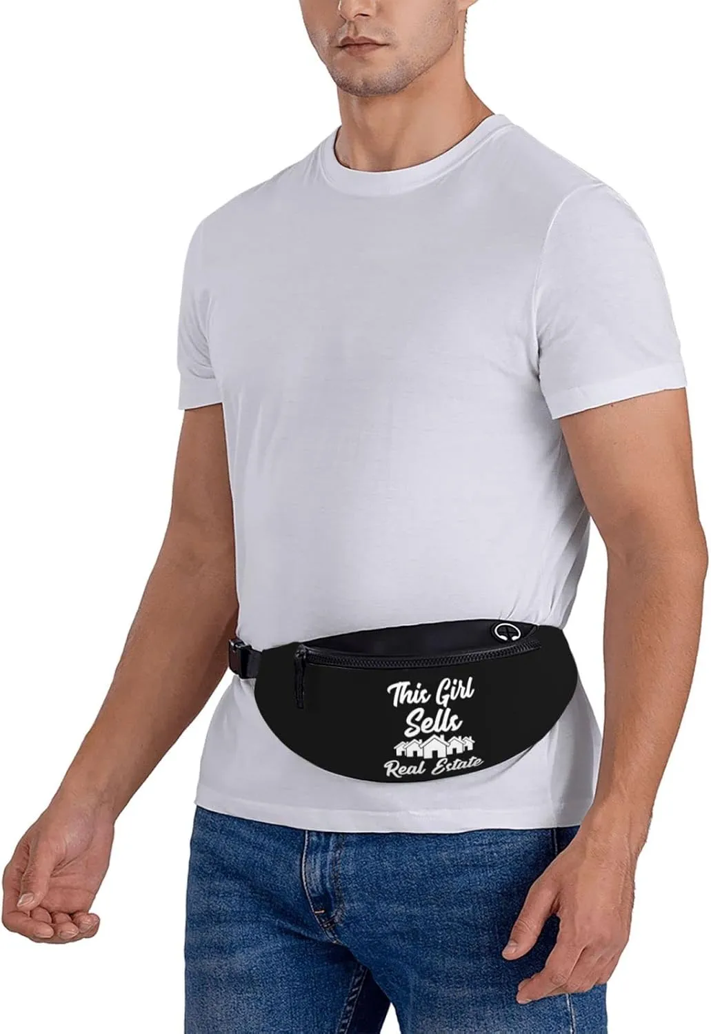 This Girl Sells Real Estate Adjustable Leisure Waistpack Outdoor Sports Running Waistpack Travel Phone Bag