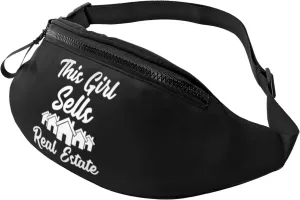 This Girl Sells Real Estate Adjustable Leisure Waistpack Outdoor Sports Running Waistpack Travel Phone Bag