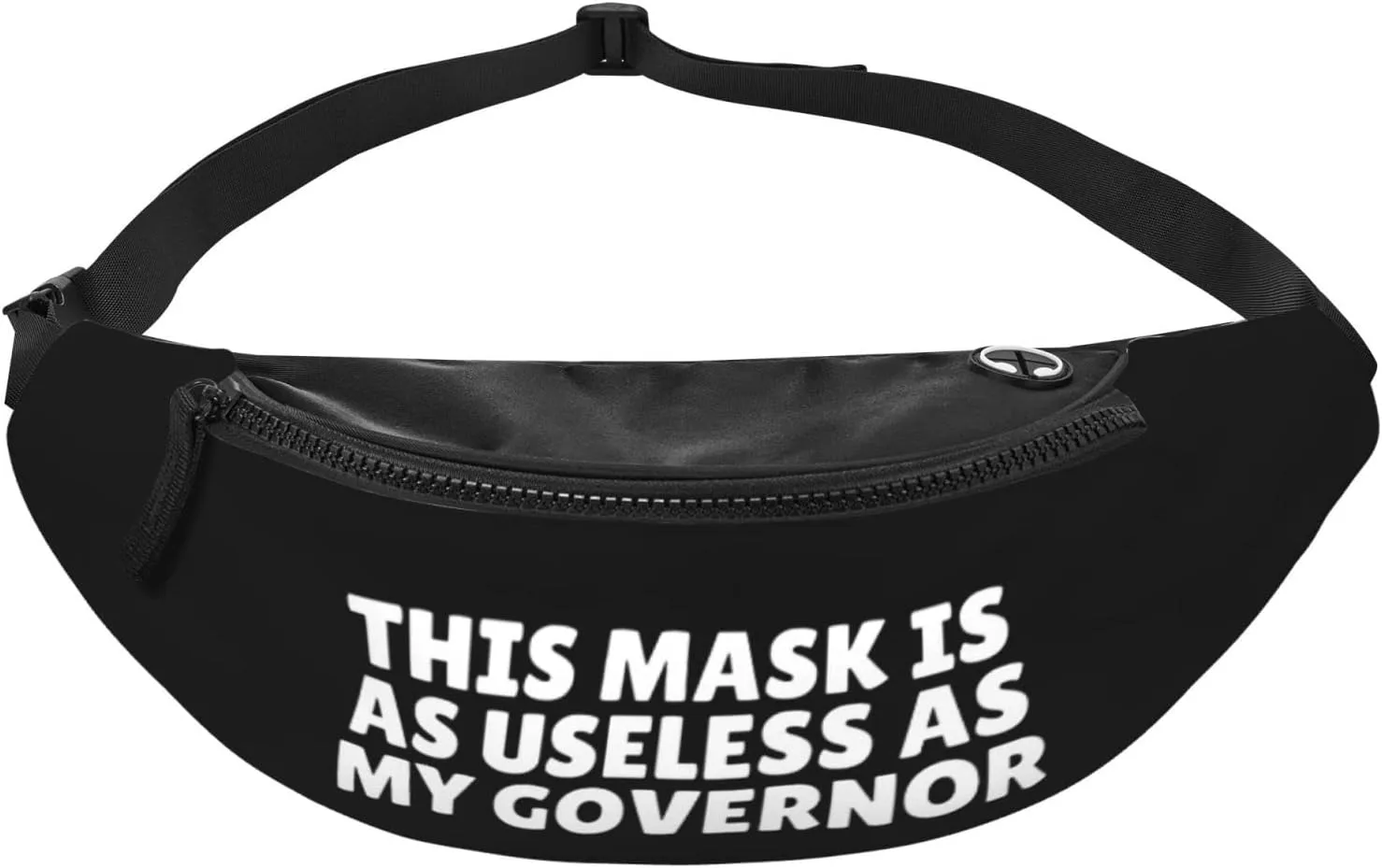 This Mask Is As Useless As The Governor Unisex Adjustable Waist Bag Outdoor Sports Running Waist Bag Business Travel Phone Bag