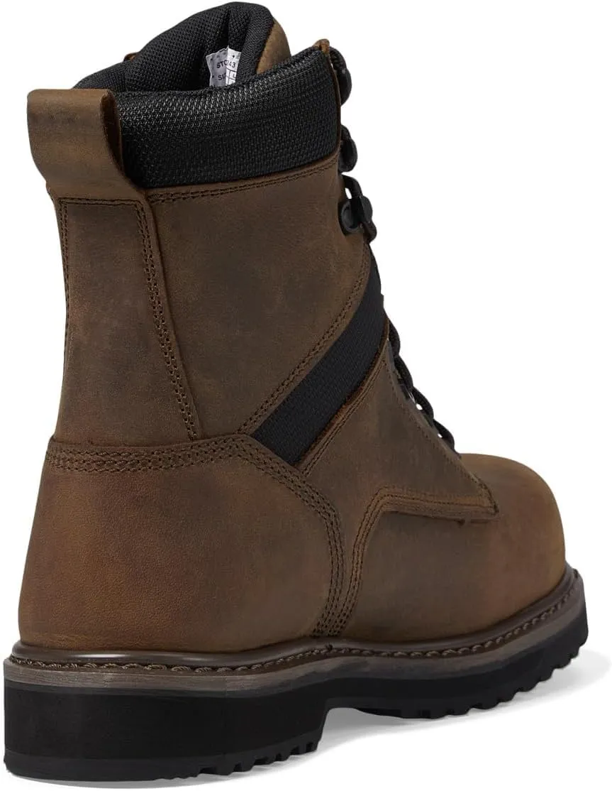 Thorogood Job-Site Series 8" Composite Safety Toe Waterproof Leather Work Boots for Men with Slip-Resistant Outsole