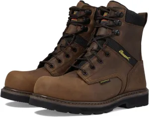 Thorogood Job-Site Series 8" Composite Safety Toe Waterproof Leather Work Boots for Men with Slip-Resistant Outsole