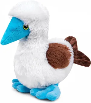 Tiny Heart Simulation Blue Footed Booby Plush Toy, 10.62inch Super Soft and Cute Blue Footed Booby Stuffed Animal Toys Fun Kids Gift Home Decor