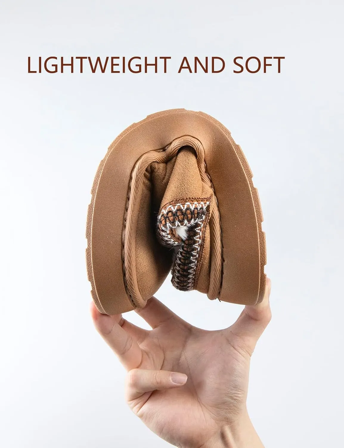 TOCONFFON Women's Fuzzy Cozy Warm Slippers Lightweight Platform House Slippers Fluffy Anti-Skid Plush Memory Foam Indoor Outdoor Home Shoes