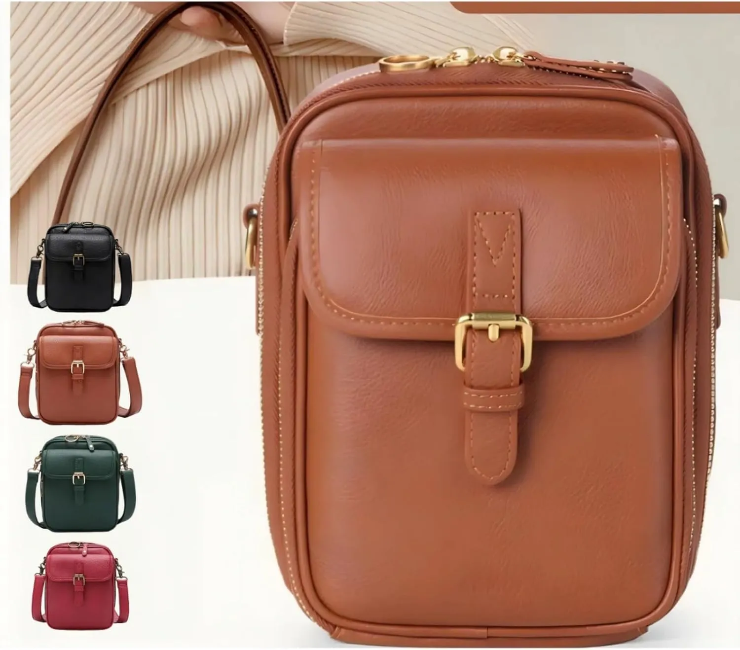 Tojoyride Crossbody Bag, Anti Theft Bag, Urvashi Crossbody Bag, Crossbody Purse with Built in Wallet, Casual Shoulder Bags
