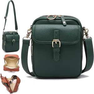 Tojoyride Crossbody Bag, Tojoyride Urvashi Anti Theft Crossbody Leather Purse Bag with Built in Wallet for Women