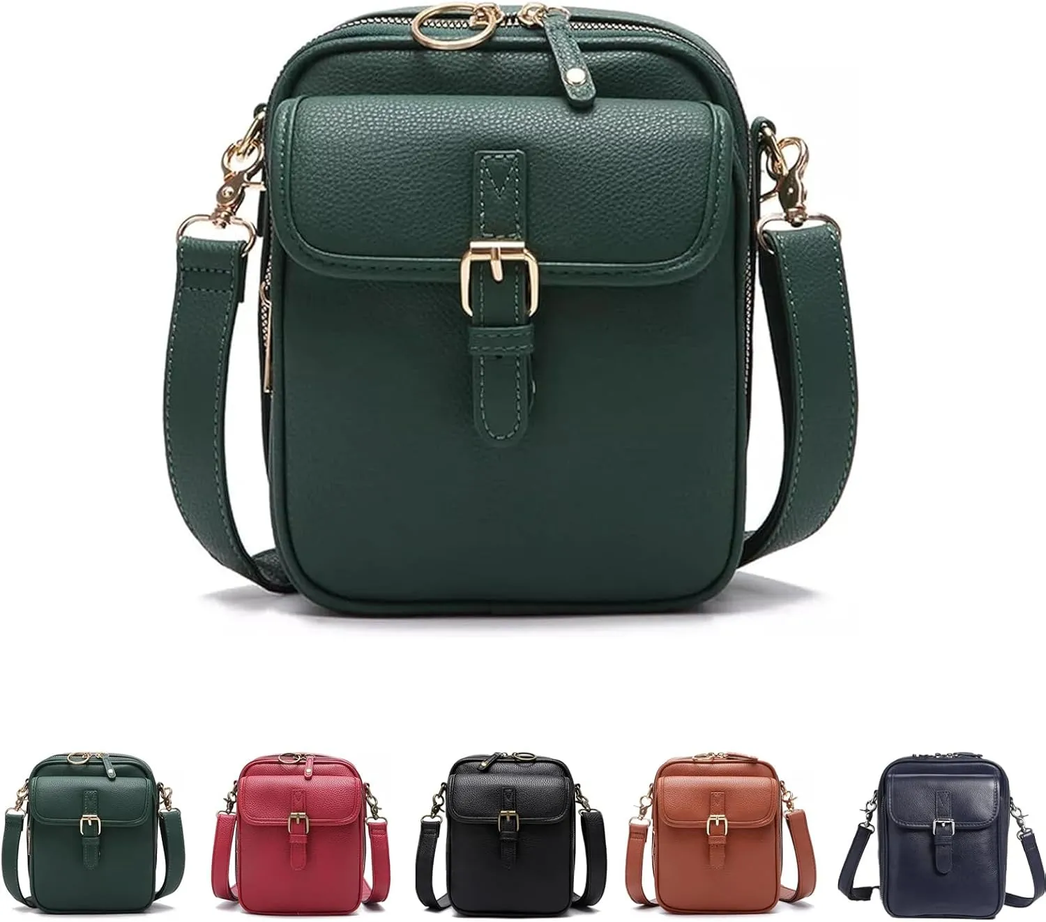 Tojoyride Crossbody Bag, Vintage Urvashi Crossbody Bag with 10 Card Slots, Women Shoulder Handbags with Anti-Theft Zipper