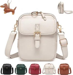 Tojoyride Crossbody Bag, Vintage Urvashi Crossbody Bag with 10 Card Slots, Women Shoulder Handbags with Anti-Theft Zipper