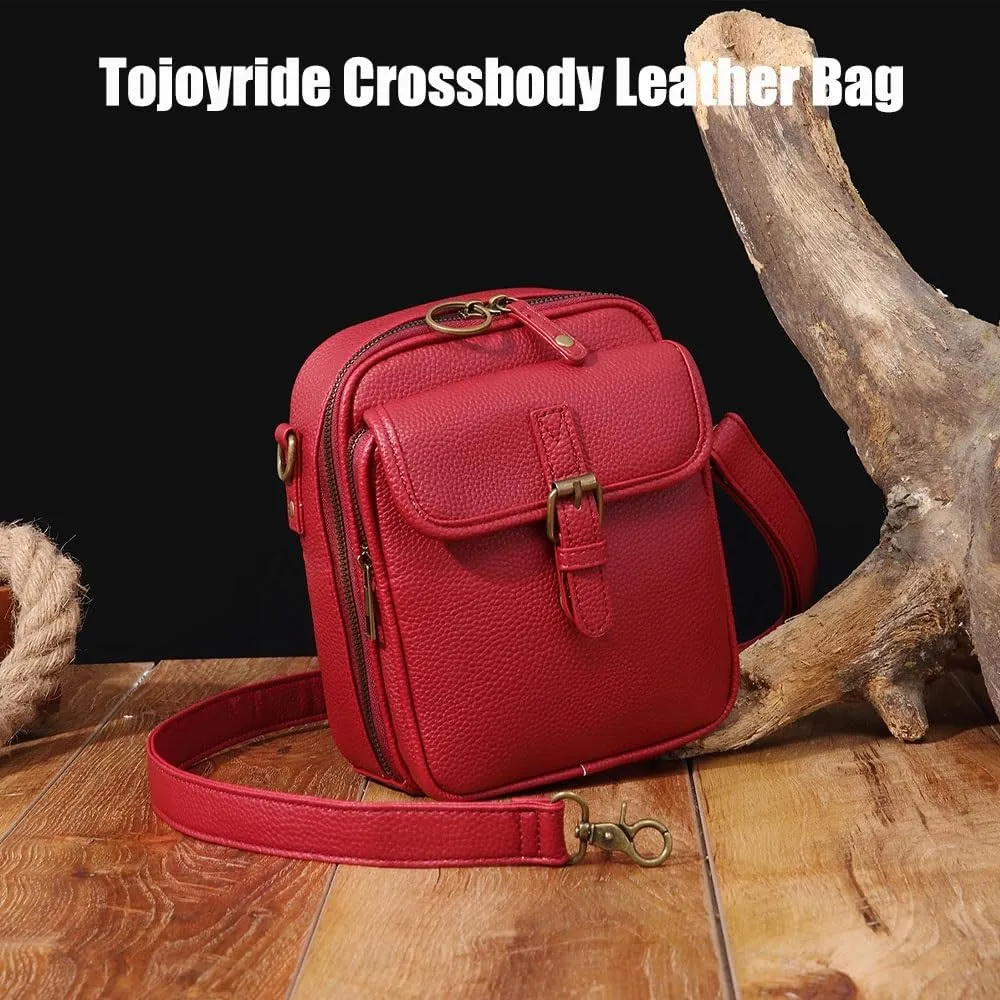 Tojoyride Crossbody Leather Bag, Tojoyride Crossbody Purse, Urvashi Crossbody Bag for Women, Vintage Anti Theft Purse