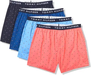 Tommy Hilfiger Men's Cotton Classics Woven Boxers, 4-Pack