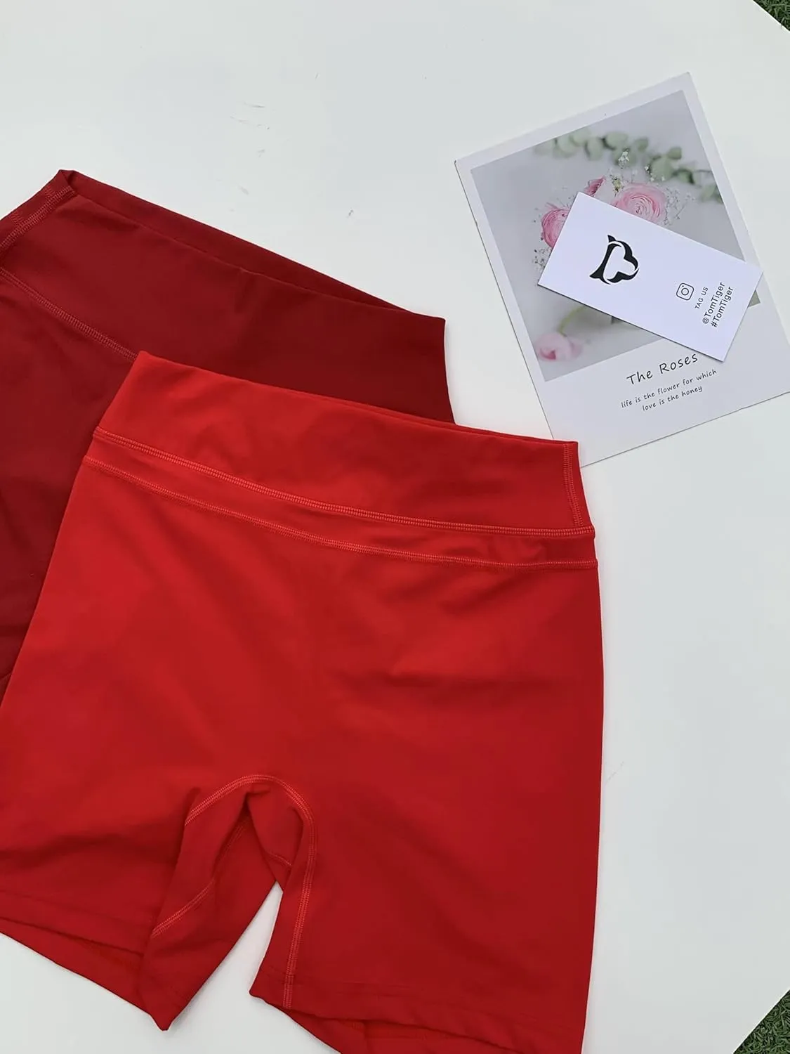 TomTiger Yoga Shorts for Women Tummy Control High Waist Biker Shorts Exercise Workout Butt Lifting Tights Women's Short Pants
