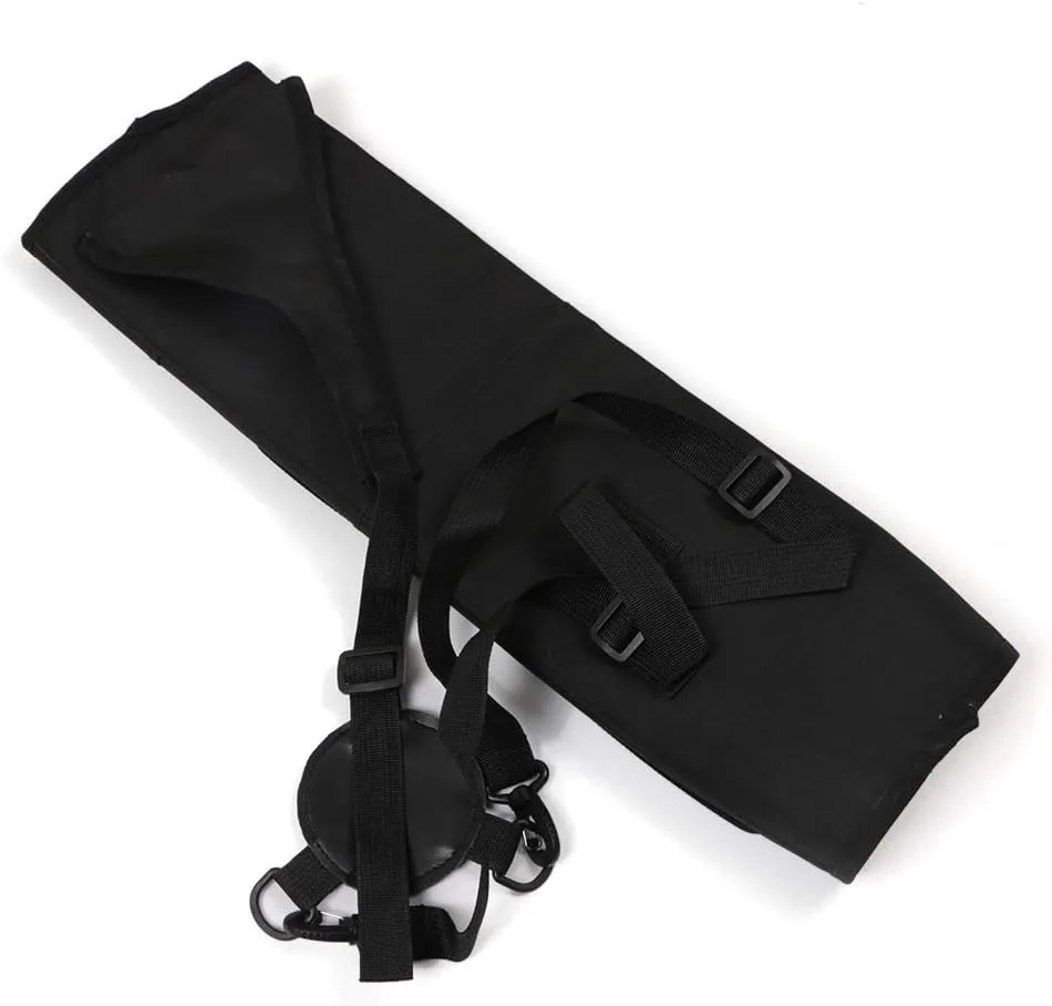 TOPARCHERY Archery Back Canvas Arrow Quiver Arrow Holder Shoulder Hanged Target Shooting Quiver for Arrows with Front Pockets