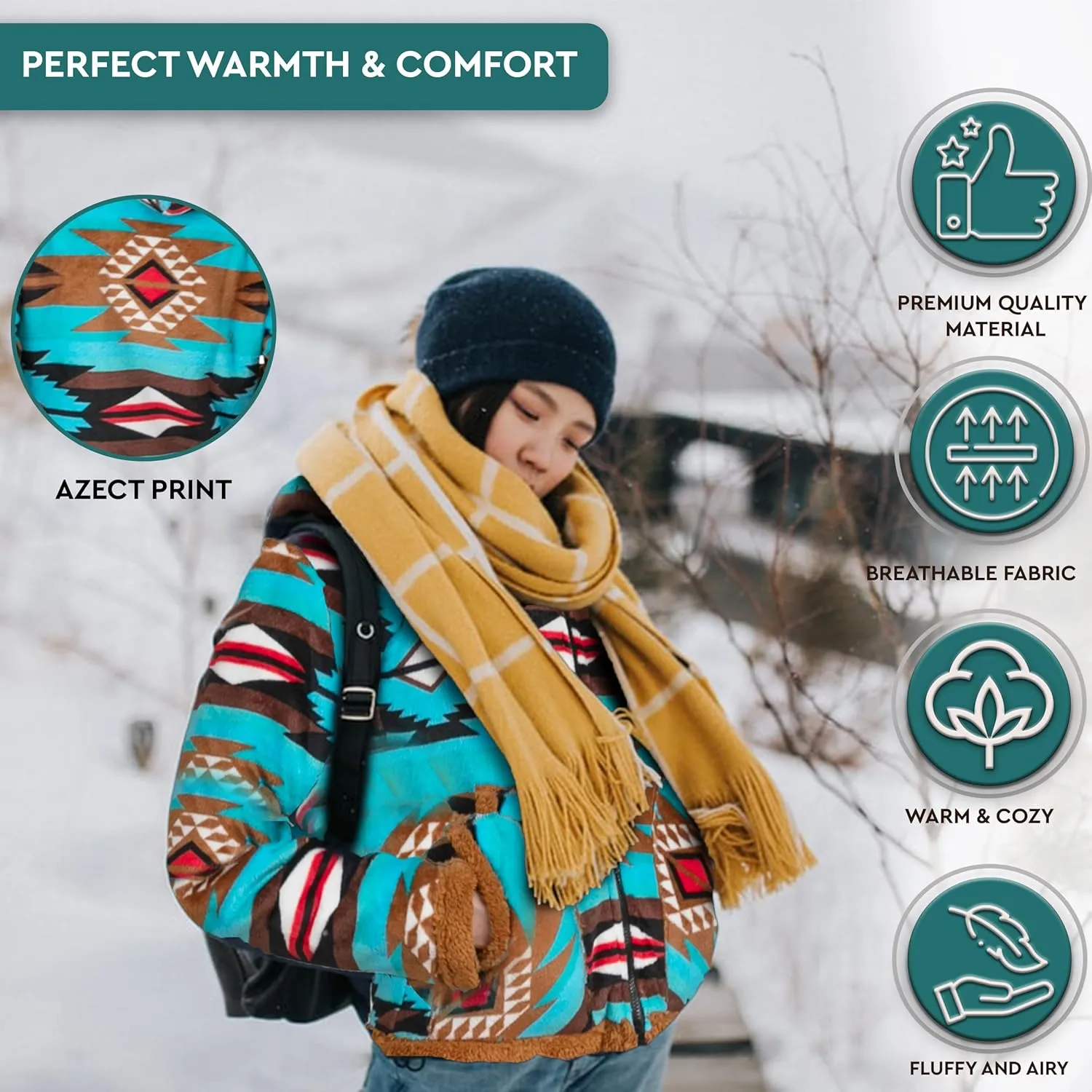 TrailCrest Ladies Smart Plush Sherpa Lined Hooded Sweater Jacket, Zip Up Classic