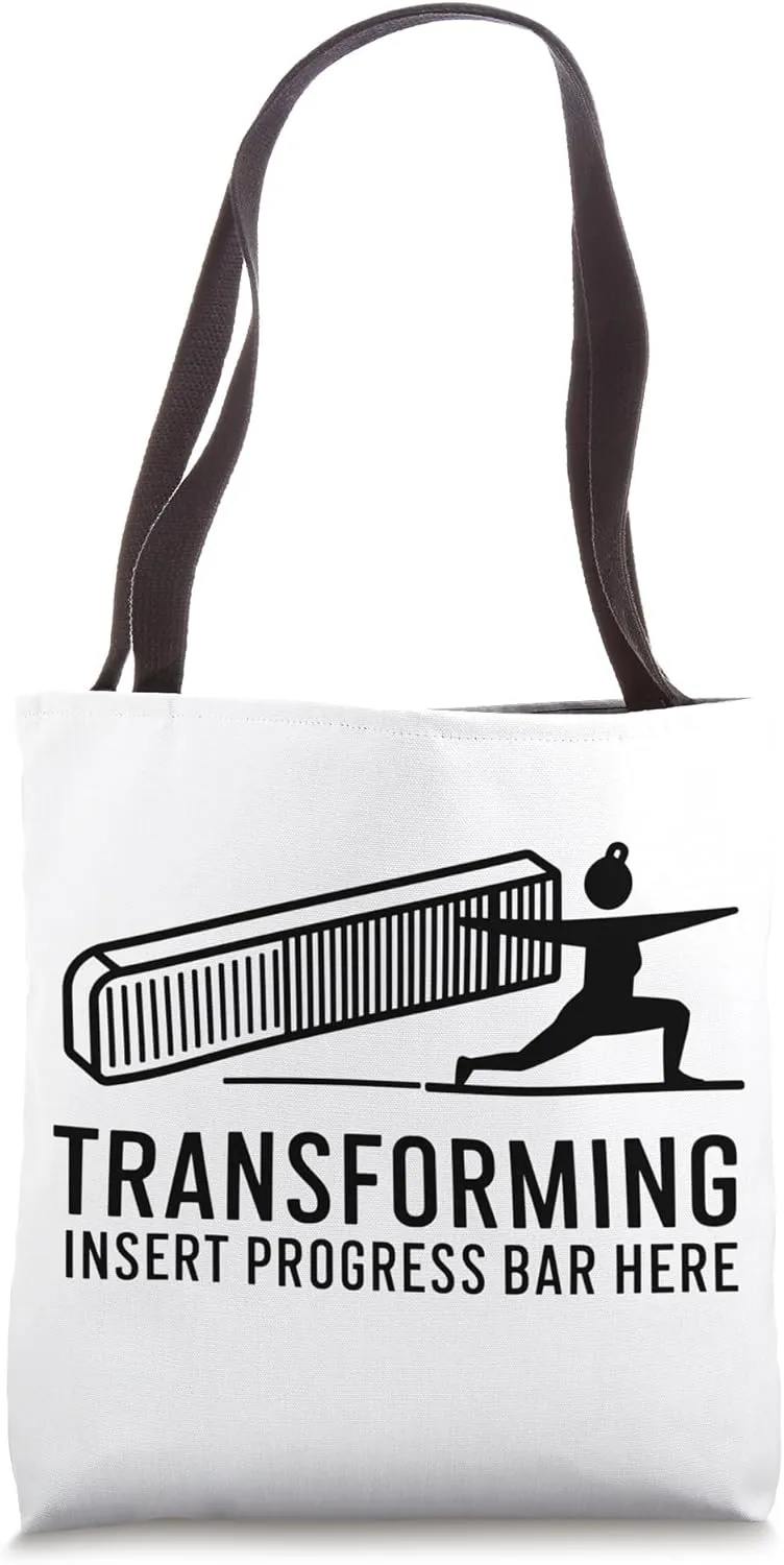 Transformation in Progress Stylish Progress Bar Illustration Tote Bag