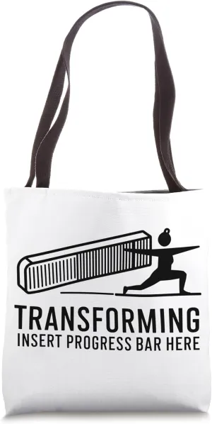 Transformation in Progress Stylish Progress Bar Illustration Tote Bag