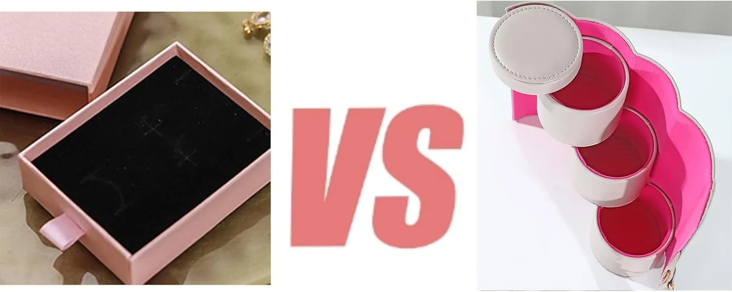 Travel Portable Jewelry Organizer,Rotating Tray Foldable Jewelry Storage Bag,Pu Vogue Ring Box,For Women Travel Home Storage