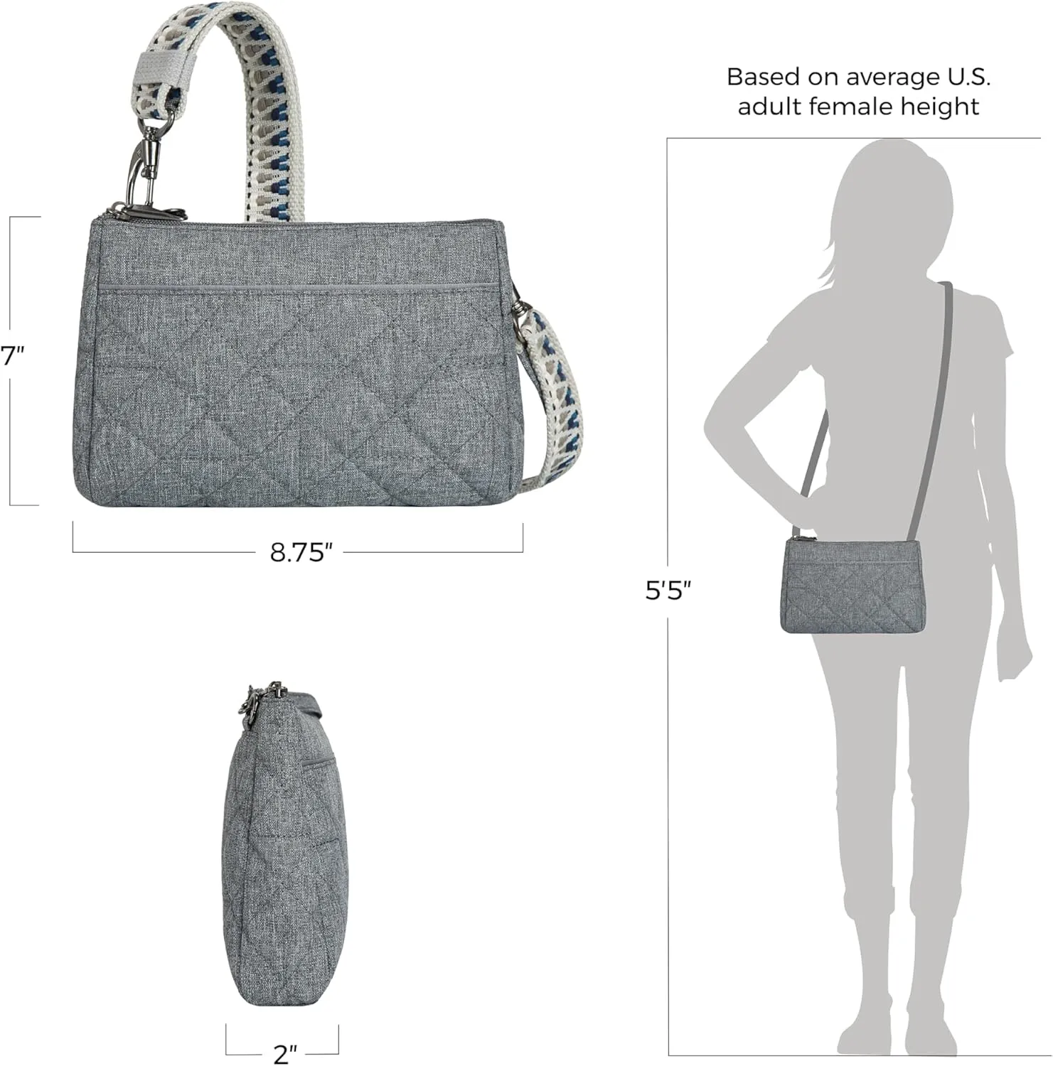 Travelon Anti-Theft Boho Clutch Crossbody