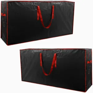 TREE STORAGE BAG 2-pack Christmas Tree Storage Bag Fits Up to 7.5 Ft Tall Disassembled Tree 45 X 15 X 20 INCH Holiday Storages Waterproof Material Protects Dust Container with Handles Sleek Zipper