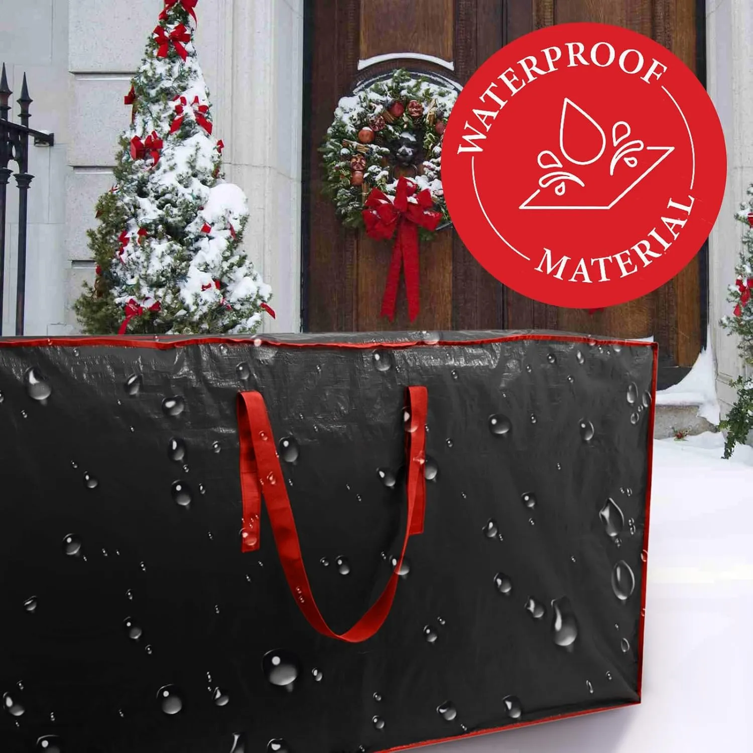 TREE STORAGE BAG 2-pack Christmas Tree Storage Bag Fits Up to 7.5 Ft Tall Disassembled Tree 45 X 15 X 20 INCH Holiday Storages Waterproof Material Protects Dust Container with Handles Sleek Zipper