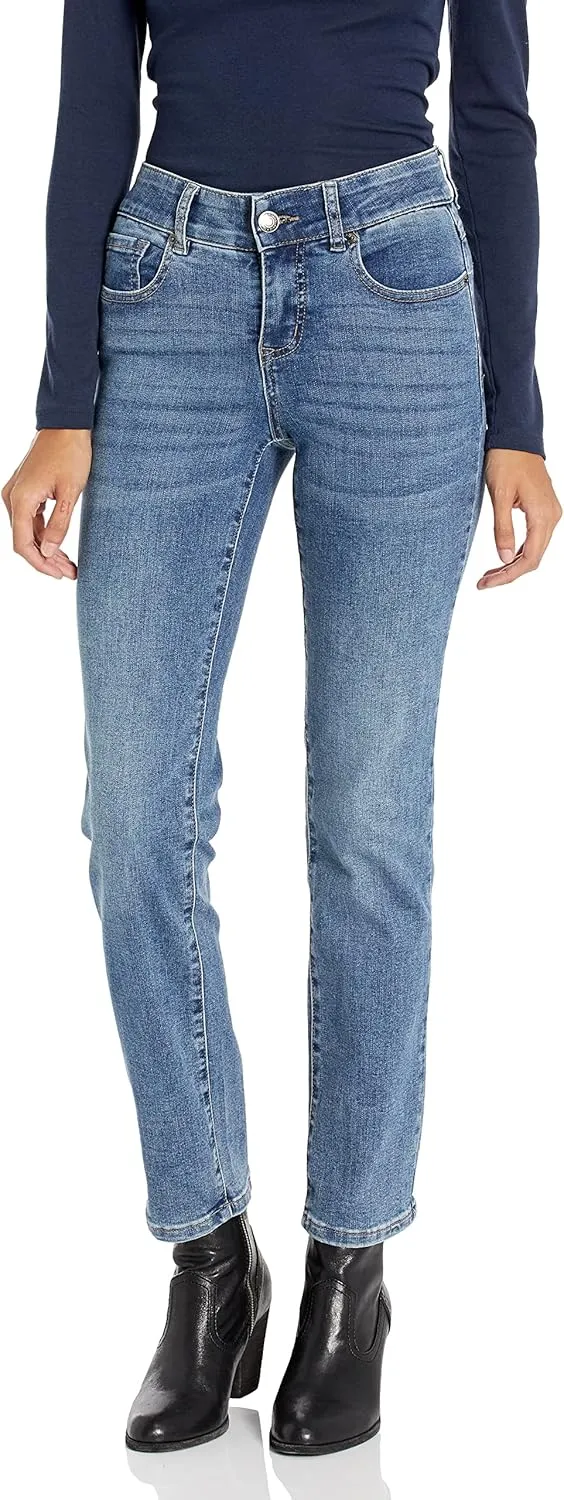 Tribal Women's Sophia Curvy Straight Fit Jeans (Regular, Plus and Petite Sizes)