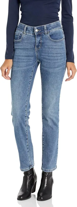 Tribal Women's Sophia Curvy Straight Fit Jeans (Regular, Plus and Petite Sizes)