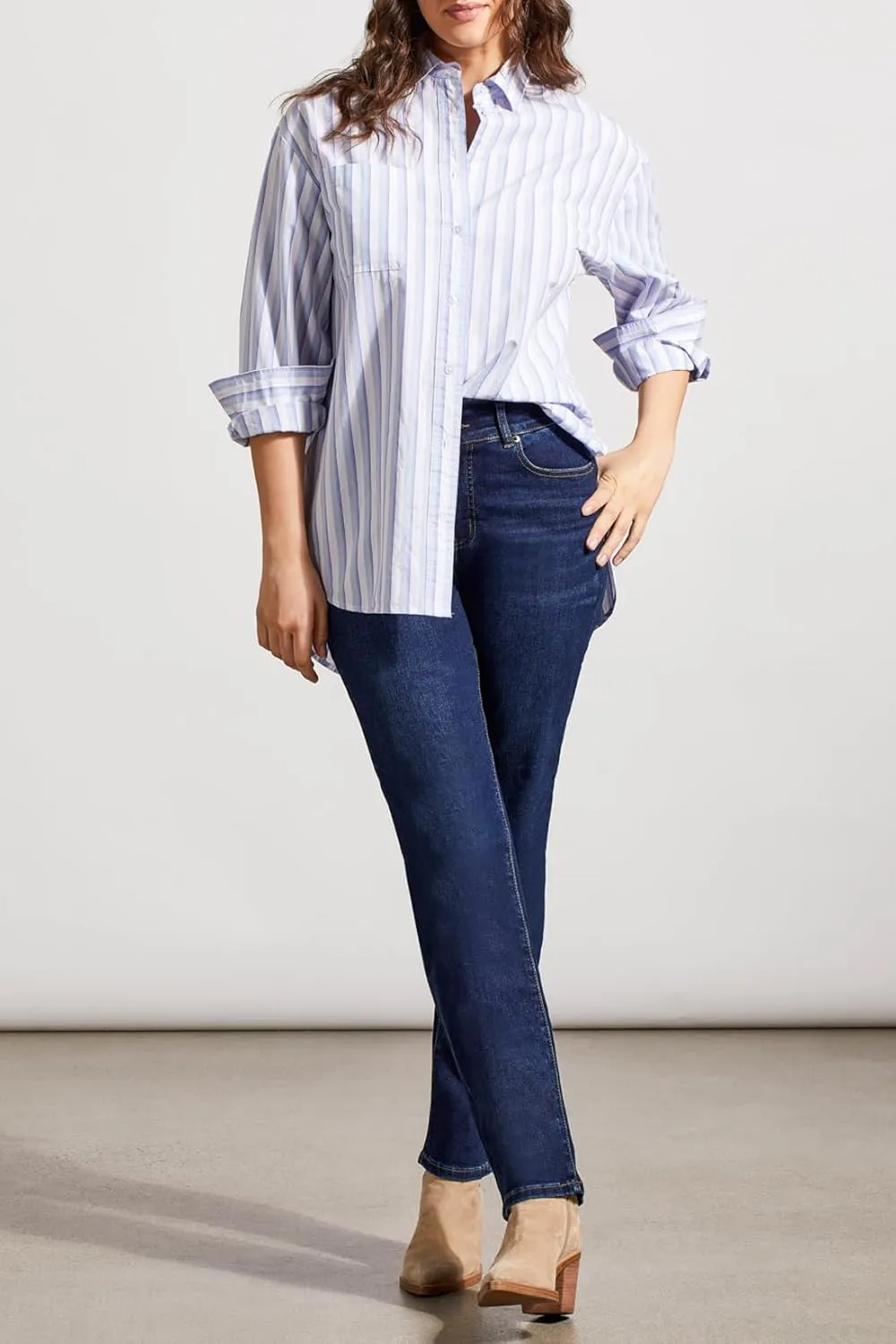 Tribal Women's Sophia Curvy Straight Fit Jeans (Regular, Plus and Petite Sizes)