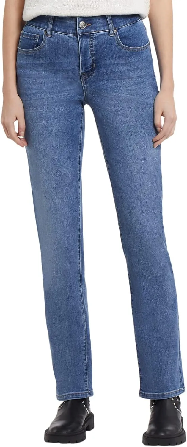 Tribal Women's Sophia Curvy Straight Fit Jeans (Regular, Plus and Petite Sizes)