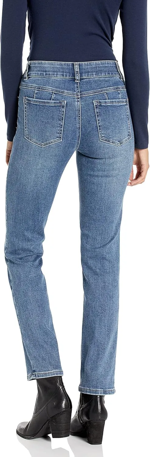 Tribal Women's Sophia Curvy Straight Fit Jeans (Regular, Plus and Petite Sizes)