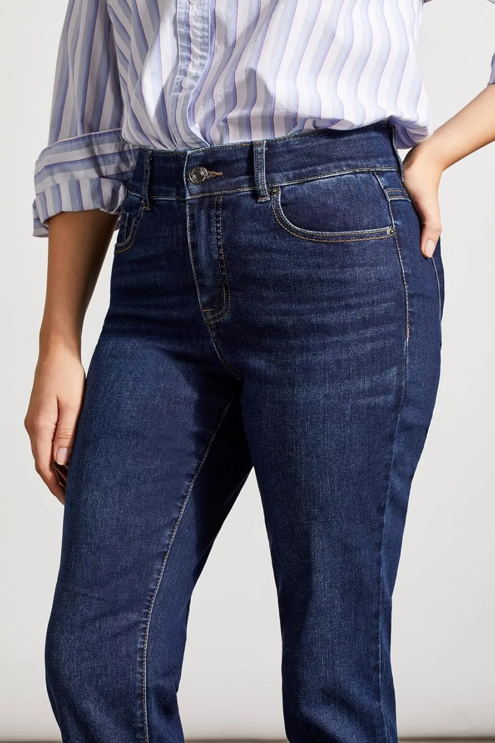 Tribal Women's Sophia Curvy Straight Fit Jeans (Regular, Plus and Petite Sizes)