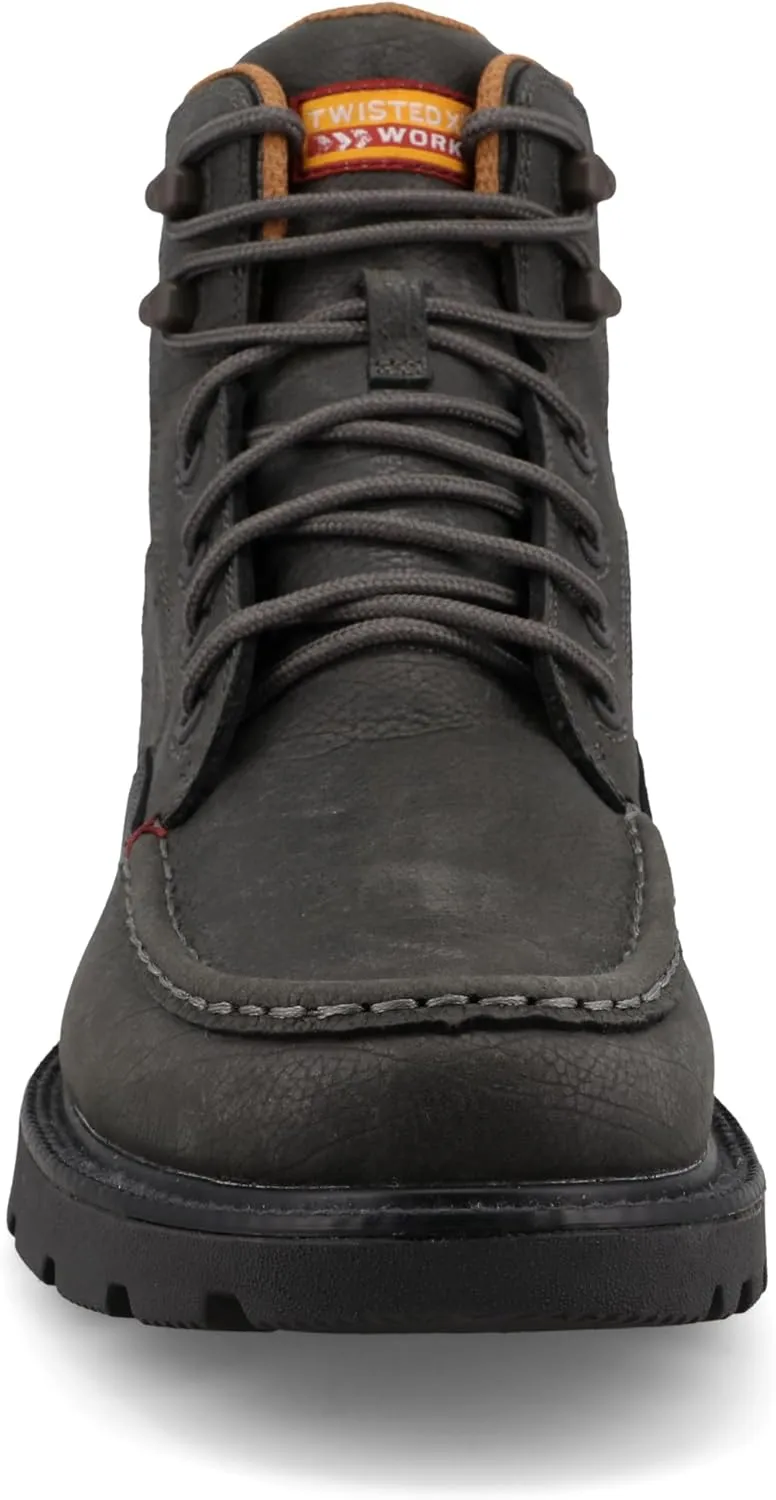 Twisted X Men's 6" Work Boot, Moc Toe with CellStretch