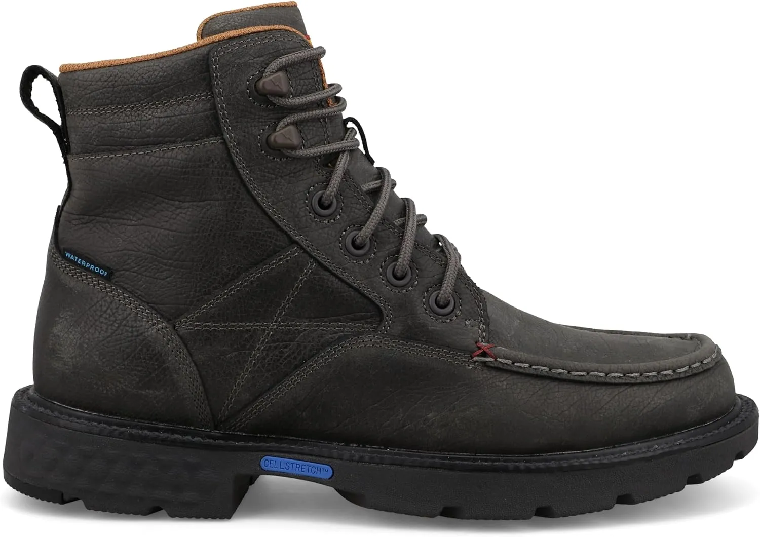 Twisted X Men's 6" Work Boot, Moc Toe with CellStretch