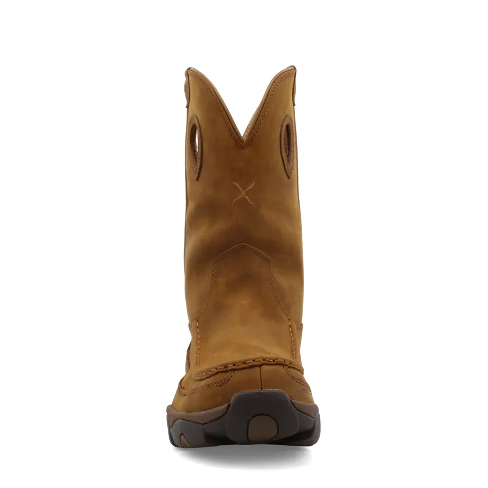 Twisted X Men's Brown Leather Pull On WaterProof Work Boots MHKBW01