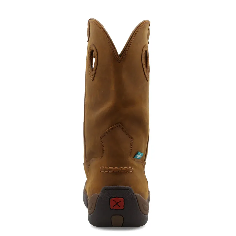 Twisted X Men's Brown Leather Pull On WaterProof Work Boots MHKBW01