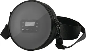 TXEsign CD Player Case, 6“ CD Player Storage Bag Disk player Case, with Adjustable Shoulder Strap Waist Band, CD Player Storage Bag Case with Transparent Window, Black