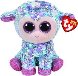 TY- Flippables TY36677 Sequin Tulip The Sheep Soft Toy, 15 cm, Multi-Coloured