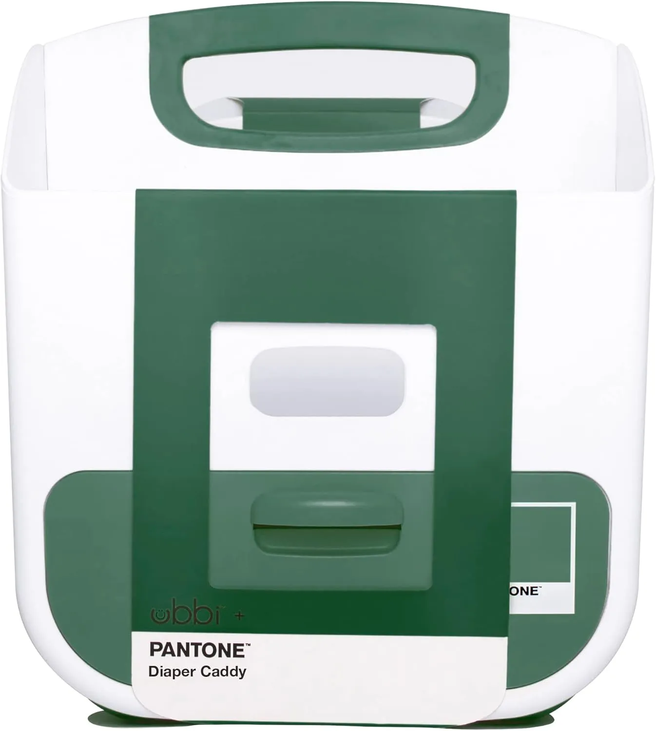 Ubbi Portable Diaper Changing Station Diaper Storage Caddy Organizer, Stores Baby Diapers, Wipes & Baby Accessories, Pantone Green