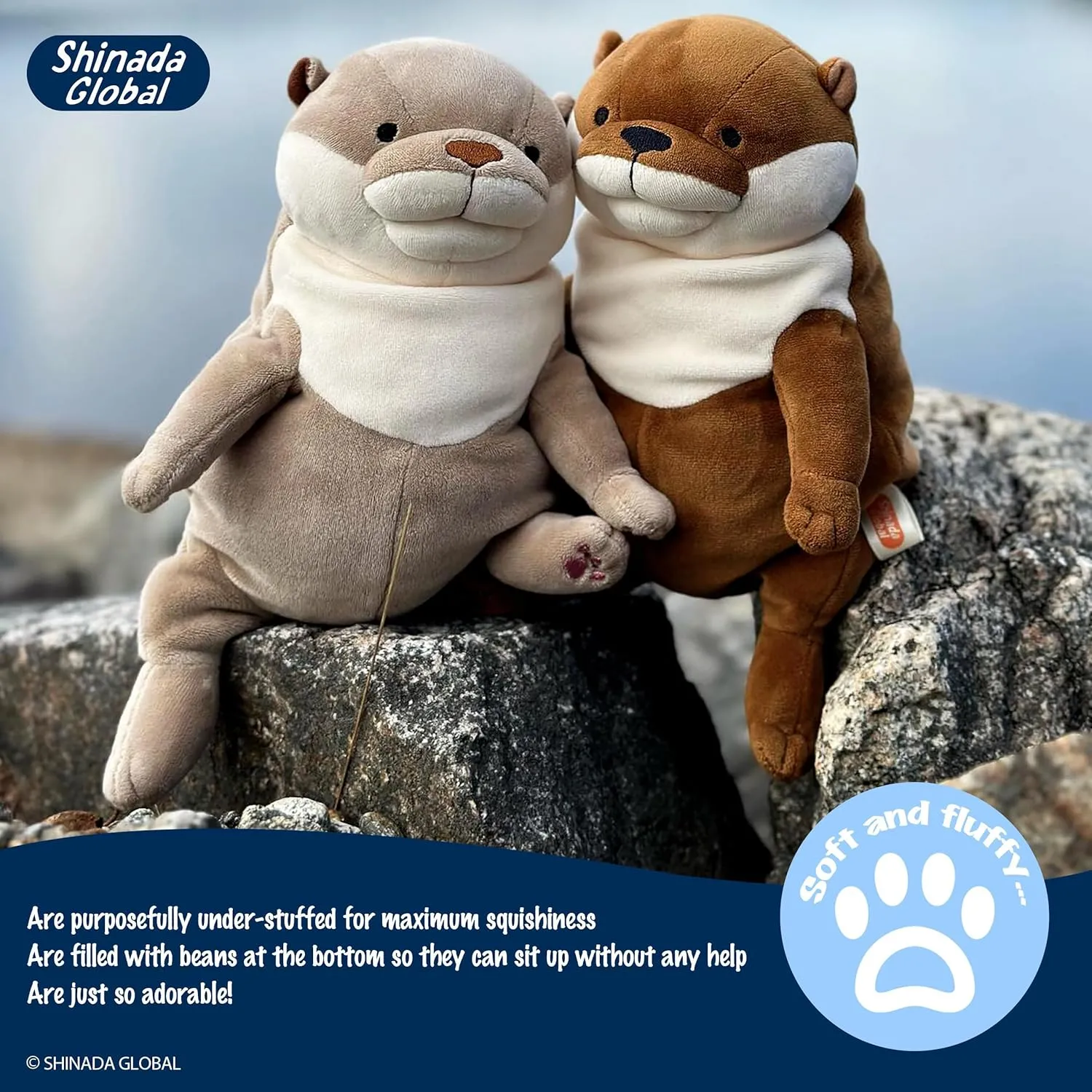 Ultra Soft Mochi Otter Plush – 11.8in Adorable Stuffed Animal Pillow, Squishy & Huggable Plush Toy for Kids Adults, Birthday Gift, Bedroom Decor